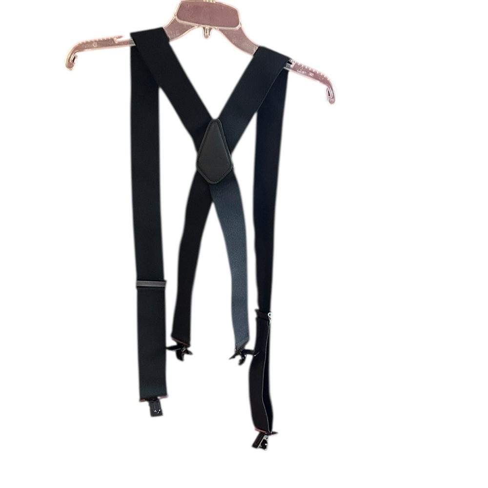 Hold Up Suspenders Company black suspenders with black hardware